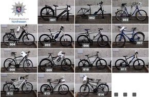 Polizeipräsidium Nordhessen - Kassel: POL-KS: AG Fahrrad sucht mit Fotos die Eigentümer von mehr als 100 sichergestellten Fahrrädern