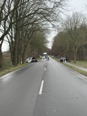 POL-ROW: ++ Schwerer Verkehrsunfall auf der B71 zwischen Brüttendorf und Wehldorf - ein tödlich Verletzter und zwei Schwerverletzte ++