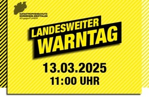 Feuerwehr Essen: FW-E: Landesweiter Warntag am 13. März - Erprobung verschiedener Warnmittel und -kanäle
