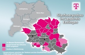 Deutsche Telekom AG: Telekom bleibt treibende Kraft beim Glasfaserausbau im Landkreis Esslingen
