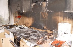 Feuerwehr Essen: FW-E: eingeschalteter Elektroherd verursacht Küchenbrand