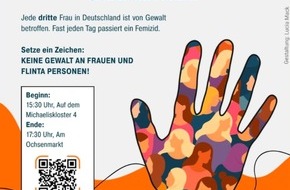 Polizeiinspektion Lüneburg/Lüchow-Dannenberg/Uelzen: POL-LG: ++ "Nein zu Gewalt gegen Frauen" - Orange Days -> Aktionen und Demonstration gegen Gewalt an Frauen zum Auftakt der "Orange Days" am 25.11.25 in Lüneburg ++