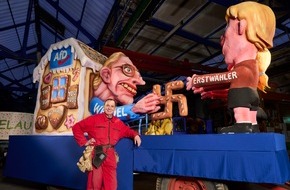 WDR Westdeutscher Rundfunk: Weltpremiere im Düsseldorfer Karneval: Zwei Mottowagen von Jacques Tilly werden bereits vor dem Rosenmontagszug bekannt