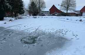 Polizeiinspektion Göttingen: POL-GÖ: (25/2024) Fußspuren und Loch im Eis auf Teich in Gittelde - Polizei Osterode bittet um Hinweise!