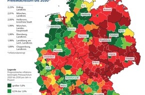 Postbank: Postbank Wohnatlas 2021 / Prognose: Wo Wohneigentum bis 2030 an Wert gewinnt