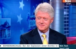 SAT.1: Bill Clinton live im ersten Exklusiv-Interview auf N24 und in Sat.1