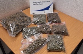 Bundespolizeiinspektion Bad Bentheim: BPOL-BadBentheim: Rund ein Kilo Marihuana bei Kontrolle entdeckt