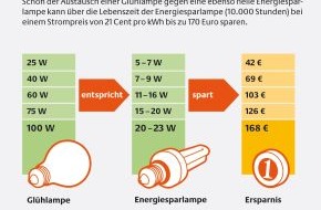 Deutsche Energie-Agentur GmbH (dena): Glühlampe ab 1. September weiter auf dem Rückzug / Durch Lampentausch Stromkosten für Beleuchtung um bis zu 80 Prozent senken (mit Bild)