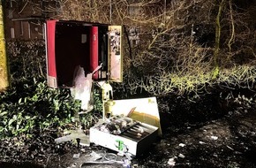 Polizei Coesfeld: POL-COE: D&uuml;lmen, Merfelder Stra&szlig;e/ Zigarettenautomat gesprengt