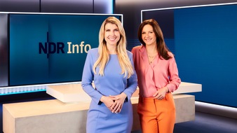 NDR Norddeutscher Rundfunk: Bibiana Barth und Romy Hiller moderieren "NDR Info" im NDR Fernsehen
