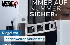 Polizei Aachen: POL-AC: Landesweiter Aktionstag "Riegel vor! Sicher ist sicherer!" am 27.10.2019