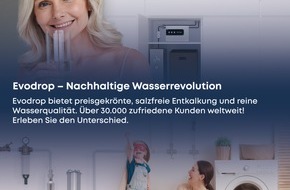 Evodrop AG: Effiziente Entkalkung durch den Einsatz von natürlicher Apfelsäure / Die Schweizer Wassertechnologie-Firma Evodrop entwickelte die womöglich bekannteste Alternative zu Salzanlage