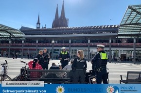 Bundespolizeidirektion Sankt Augustin: BPOL NRW: Polizei Köln und Bundespolizei gemeinsam für mehr Sicherheit an Kölner Bahnhöfen und deren Umfeld - Einsatzbilanz