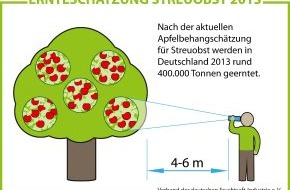 VdF Verband der deutschen Fruchtsaft-Industrie: Ernteschätzung 2013: Rund 400.000 Tonnen Streuobstäpfel / Starke regionale Unterschiede im Streuobstanbau in Deutschland (BILD)