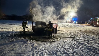 FW Weinheim: PKW Brand im Hammelsbrunnen