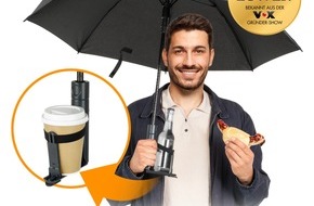 Netto Marken-Discount Stiftung & Co. KG: Der neue All-in-One-Regenschirm: Cupbrella aus "Die Höhle der Löwen" jetzt bei Netto.
