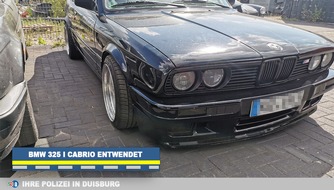 Polizei Duisburg: POL-DU: Friemersheim: Seltenes BMW Cabrio aus Werkstatt gestohlen - Zeugen gesucht