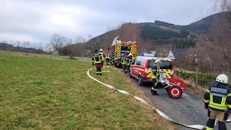 FW-OE: Scheunenbrand in Saalhausen