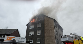 FW Datteln: Wohnungsbrand in Datteln fordert 3 Feuerwehren