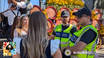 Bundespolizeidirektion München: Bundespolizeidirektion München: Bundespolizei zieht "positive Halbzeitbilanz" des Einsatzes zum 189. Münchner Oktoberfest