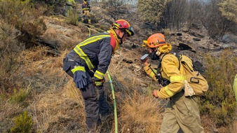 FW-BN: Erfolgreicher Abschluss des Waldbrandeinsatzes des NRW-Waldbrandmoduls GFFF-V DE1 in Spanien