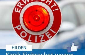 Polizei Mettmann: POL-ME: Kiosk-Einbrecher wegen Verstoß gegen Corona-Schutz-Verordnung überführt - Hilden - 2003172