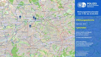 Polizeipräsidium Oberhausen: POL-OB: Wohnungseinbruchsradar für Oberhausen