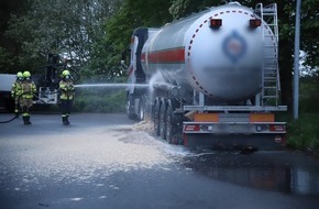 Kreisfeuerwehrverband Segeberg: FW-SE: Austritt von Crude Glycerine aus Tankwagen