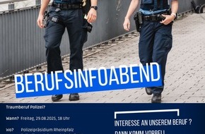 Polizeipräsidium Rheinpfalz: POL-PPRP: Berufsinfoabend der Polizeiinspektion Ludwigshafen 1