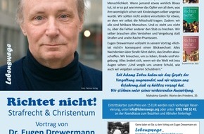 Stiftung Menschen für Menschen: Benefizvortrag von Dr. Eugen Drewermann in Durbach