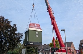 Vodafone GmbH: Erstes PoP-Geb&auml;ude heute gesetzt: Glasfaserausbau in Dormagen erreicht wichtigen Meilenstein