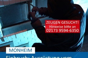 Polizei Mettmann: POL-ME: Einbruch beim DRK-Ortsverband - die Polizei ermittelt - Monheim - 2005055