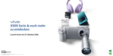 Vivo: vivo pr&auml;sentiert X500-Serie mit Next-Level-Kameratechnik in China und best&auml;tigt Europa-Launch der Pro-Modelle f&uuml;r den 27. Oktober