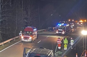 Polizeipräsidium Westpfalz: POL-PPWP: Zeitweilige Vollsperrung der B 48 nach Verkehrsunfall