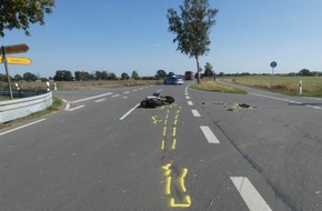 Polizeiinspektion Celle: POL-CE: Schwerer Verkehrsunfall mit Kradfahrer