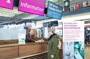Flughafen Berlin Brandenburg: BER wird Sunflower Airport / Programm zur Unterstützung für Menschen mit nicht sichtbaren Beeinträchtigungen startet