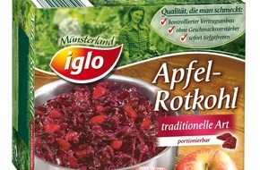 iglo Deutschland: Stiftung Warentest kürt den iglo Apfel-Rotkohl zum Testsieger (mit Bild)