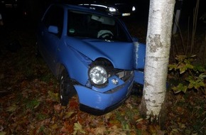 Polizeiinspektion Cuxhaven: POL-CUX: Ausweichmanöver endet an einem Straßenbaum (Lichtbild in der Anlage)