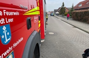 Feuerwehr Landkreis Leer: FW-LK Leer: Verpuffung an vermeintlicher Gasleitung
