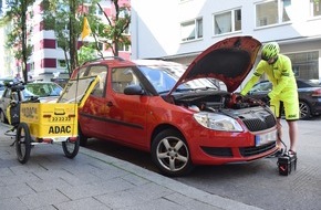 ADAC: Gelbe Engel: Mit dem E-Bike zur Panne / In zehn Großstädten steigen ADAC Pannenhelfer jetzt wieder auf das Fahrrad um / Nahezu alle Einsatzfelder abgedeckt