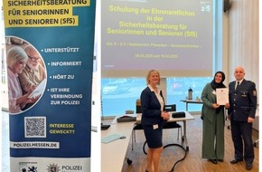 Polizeipräsidium Südosthessen: POL-OF: Zwölf neue Sicherheitsberater für Senioren im Polizeipräsidium Südosthessen ausgebildet