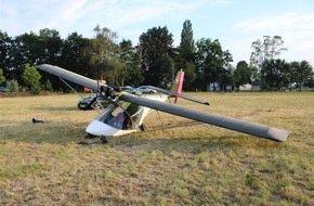 Polizei Minden-Lübbecke: POL-MI: Nicht geplante Landung eines Ultraleichtflugzeuges auf einer Wiese