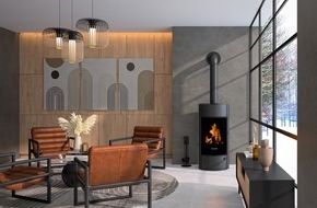 Oranier Heiztechnik GmbH: Die Kunst der vollkommenen Reduktion: Kaminofen in pureBlack als Teil der Architektur