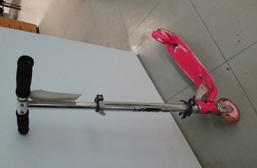 Polizeipräsidium Südhessen: POL-DA: Griesheim: Wer vermisst einen pinkfarbenen Kinderroller?