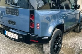 Polizei Rheinisch-Bergischer Kreis: POL-RBK: Odenthal - Land Rover in Gl&ouml;busch entwendet