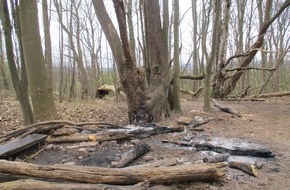 Polizeiinspektion Hildesheim: POL-HI: Unbekannte entzünden Holzstapel/ Zeugenaufruf