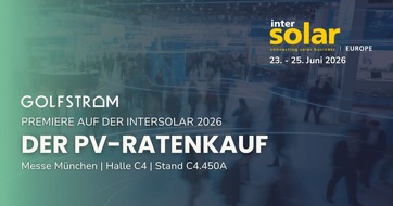 Golfstrom Energy GmbH: Golfstrom auf der Intersolar Europe 2026: Premiere f&uuml;r den Ratenkauf f&uuml;r Solaranlagen