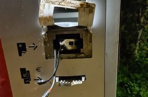 Bundespolizeiinspektion Kassel: BPOL-KS: Fahrkartenautomat aufgebrochen