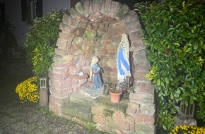 Polizeidirektion Landau: POL-PDLD: Vandalismus an Heiligenfiguren