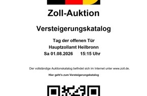 Hauptzollamt Heilbronn: HZA-HN: Zum 1. ..., zum 2. ... und zum 3. ... Schn&auml;ppchenjagd in der Zoll-Auktion/Zoll versteigert Pfandsachen bei Live-Auktion